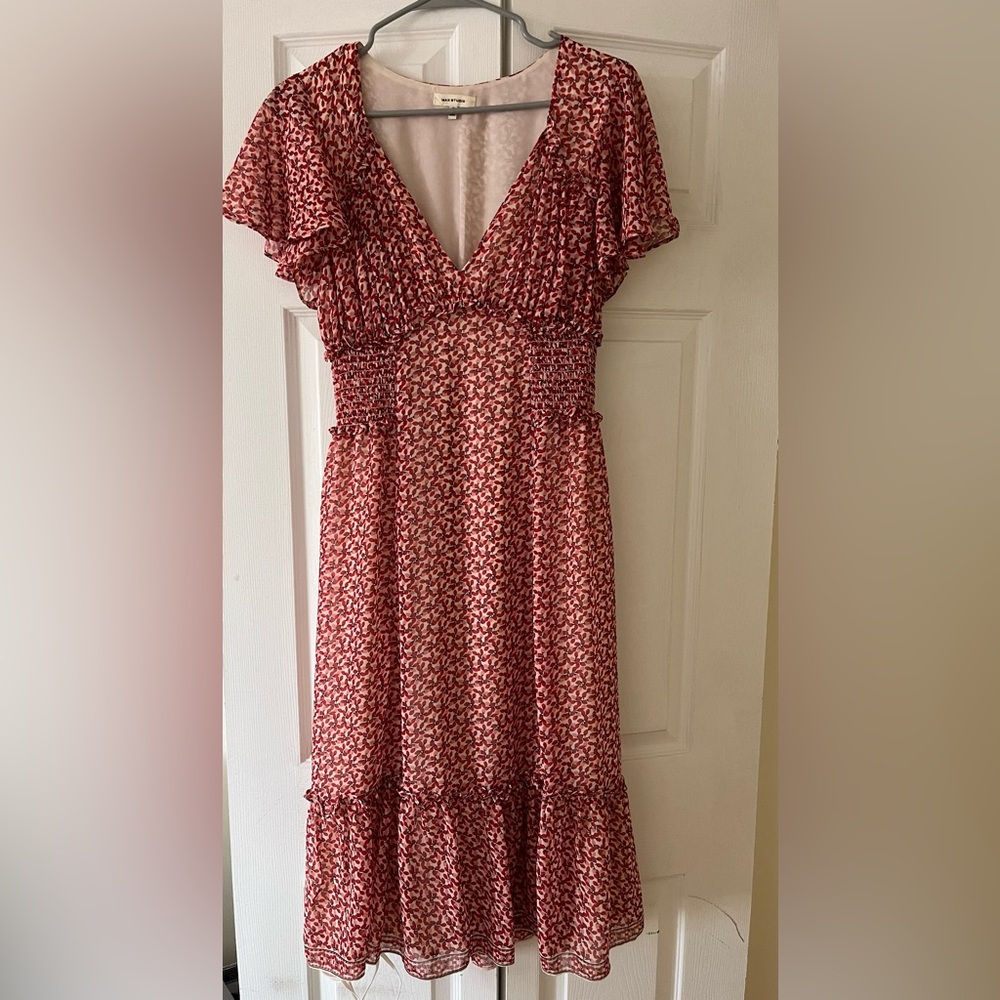 Max Studio Printed Midi Dress Size Small!